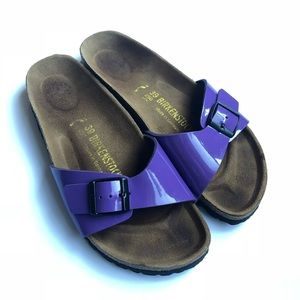 Birkenstock Madrid Sandals Purple Patent Sz 8.5